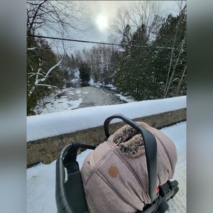 EUC Petit Coulou Winter - Baby Car Seat cover with back padding